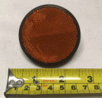 Used Orange Bolt On Round Reflector For Mobility Scooter LK068