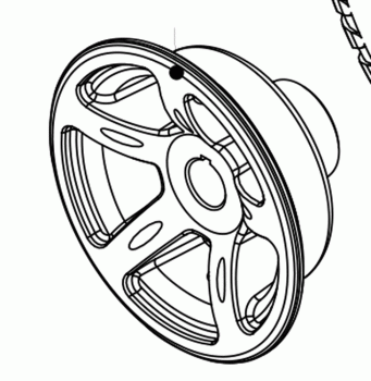 New 3.00-4 Rear Outside Wheel Rim For Shoprider Sorrento S742 Scooter