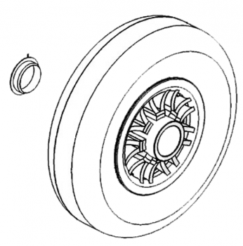 New Full Pneumatic Wheel For A Kymco Maxer EQ40DA Mobility Scooter