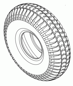 New 3.00-4 Rear Tyre For A Shoprider Sorrento S742 Mobility Scooter