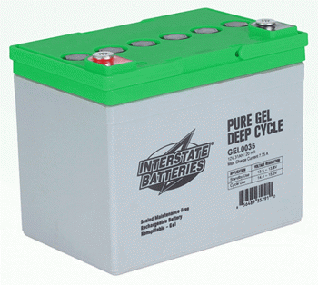 New Pair of Interstate 12V 31AH Gel Mobility Scooter Batteries (USA)
