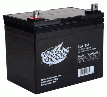 New Pair of Interstate 12V 35AH VRLA Mobility Scooter Batteries (USA)