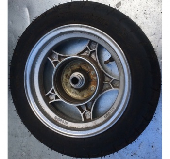 Used Rear Wheel Assembly For A Green Power Mobility Scooter EB2748