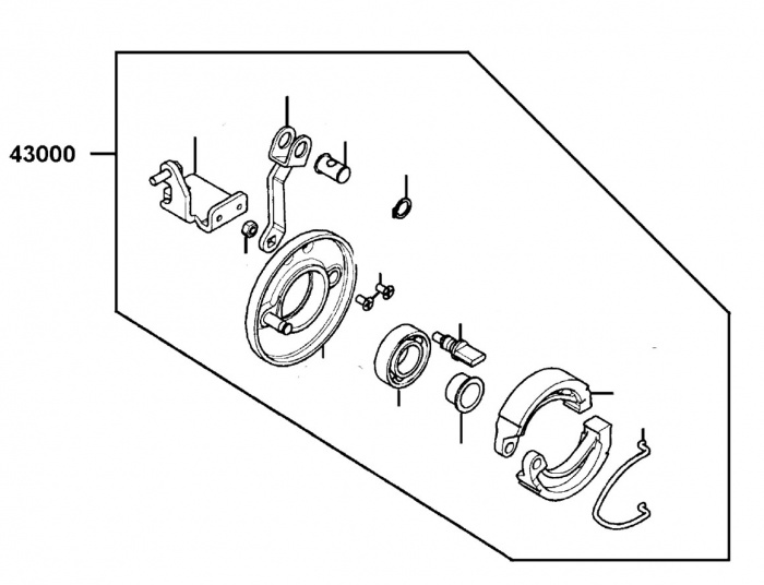New Manual Brake Assembly for Kymco Maxi EQ40BB Mobility Scooter
