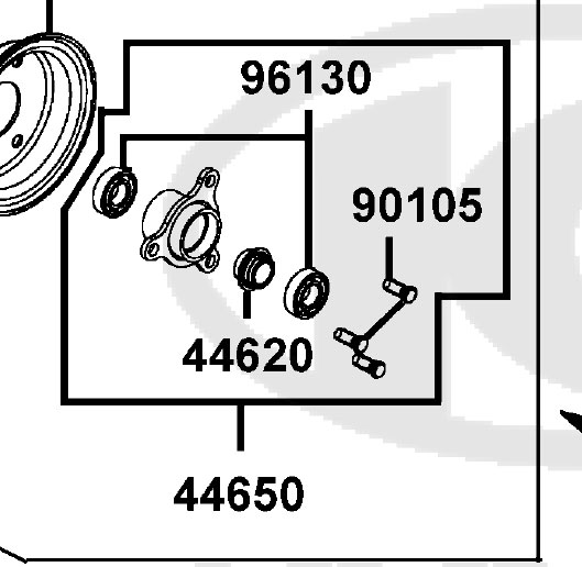 New Front Wheel Hub Assembly for Kymco Maxi EQ40BA Mobility Scooter