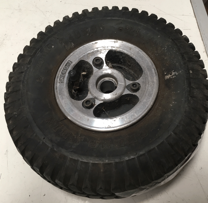 Used Rear Pneumatic Wheel 3.00-4 260x85 10x3 Shoprider Scooter V7073 ...