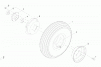 New Front Wheel 330x100 400-5 For Shoprider Torino Sprinter 778XLS Scooter