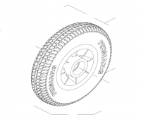 New Front Wheel 175x50 For A Shoprider Altea Echo 4 TE-SL7-4 Scooter