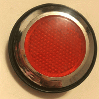 Used Red Bolt On Round Reflector For Mobility Scooter B66