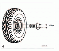 New 10in Rear Left Pneumatic Wheel Sterling S400 Mobility Scooter