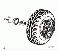 New 10in Rear Right Pneumatic Wheel Sterling S400 Mobility Scooter