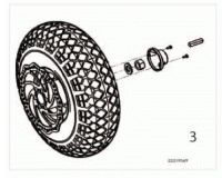 New 12in 4.00-4 Rear Right Pneumatic Wheel For A Sterling S425 Scooter