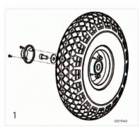 New 12in 4.00-4 Front Right Pneumatic Wheel For Sterling S425 Scooter