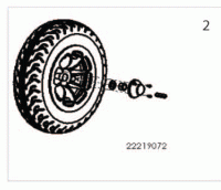 New 13in 4.10/3.50-6 Front RH Pneumatic Wheel Sterling S700 Scooter