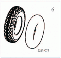 New 13in 4.10 3.50 - 6 Tyre & Inner Tube Sterling S700 Scooter