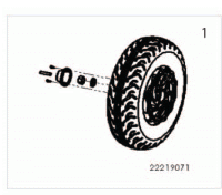 New 13in 4.10/3.50-6 Rear Right Pneumatic Wheel Sterling S700 Scooter