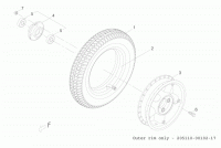 New Front Wheel 3.00-8 Shoprider Cordoba Enduro 889XLSBN Scooter