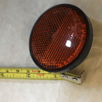 Used Orange Bolt On Round Reflector For Mobility Scooter S2155