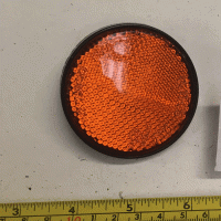 Used Orange Bolt On Round Reflector For Mobility Scooter S4086