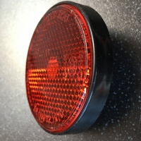 Used Red Bolt On Round Reflector For Mobility Scooter V387
