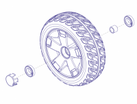 New FR Solid Wheel 10.4''x3.6'' For Pride Colt Mobility Scooter