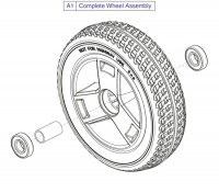 Front Solid Wheel/Tyre SC54 3/4 Wheel Pride GoGo S49 Apex Lite Scooter