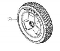 New Front Solid Wheel 2x8 For A Pride Apex Rapid Scooter